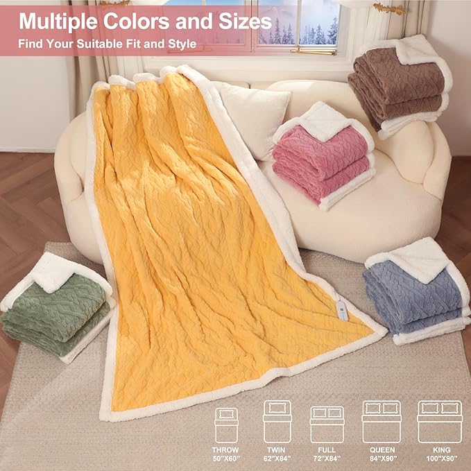 Heated Blanket Twin Size 62"X84" Pink - Soft Thick Warm Sherpa Electric Blanket for Winter with 5 Fast Heating Levels & 10hrs Auto Off for Women Gift, Overheating Protection for Office Bed