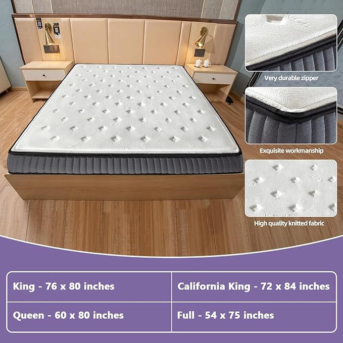 Semi Waveless Water Bed Mattress Queen Size (60x80 Inches) - Softside Foldable Waterbed with Smart Thermostats & Fill/Drain Kit | Soft Cover for Adults & Kids