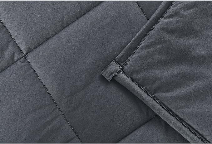 RelaxBlanket Weighted Blanket | 60''x80'',10lbs | for Individual Between 90-140 lbs | Premium Cotton Material with Glass Beads | Dark Grey