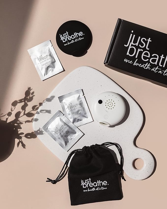 Just Breathe™ Calm Breathing Device – Natural Stress & Anxiety Relief Tool – Helps Regulate Breathing, Reduce Overwhelm & Promote Calm (Drug-Free)