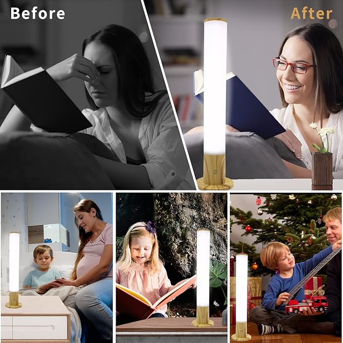 Light Therapy Lamp 10000 Lux, Happy Sun Lamp UV-Free with 3 Color Temperatures, Adjustable Brightness, Timer & Memory Function, Bright Sunlight Lamps, Full Spectrum Light Perfect for Home, Office