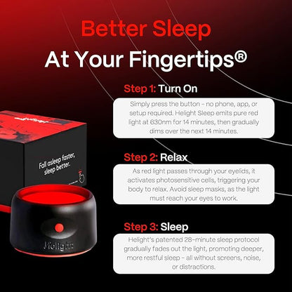 Helight Red Light Therapy Sleep Device – 630nm Pure Red Light Lamp Sleep Aid to Support Deep Relaxation – Rest Lamp Backed by Science for Adults & Kids Bedrooms