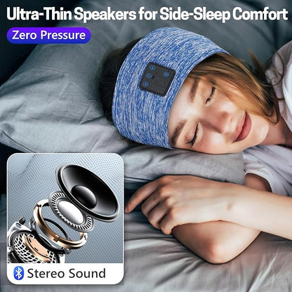 Aurya Sleep Headphones Sports Wireless Bluetooth Headband for Side Sleeper, Bluetooth 5.4, with Ultra-Thin HD Stereo Speaker, Sleeping Headphone for Women Men Running Yoga Workout