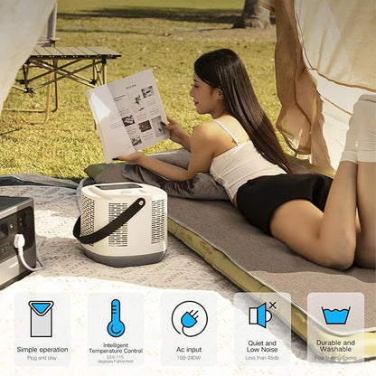 Comfort for Beds,Bed Water Cooling System with Portable Cooling Mattress & Heater(54°F-115°F), Quiet Operation,with Blankets Zone Any Size Bed，for Indoor