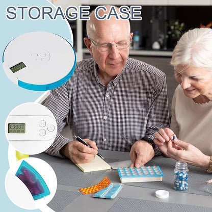 Automatic Pill Dispenser - Electronic Timer, Hold Fish Oil | Automatic Alarm Reminder Digital Reminder Dispenser, Weekly Medication Holder, Daily Health Management System for Seniors