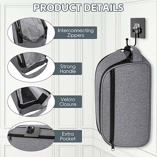 CPAP Travel Bag Compatible with ResMed AirMini Machine & Accessories, Portable CPAP Equipment & Supplies Carrying Bag, Compact CPAP Organizer Storage Bag with Compartments,Grey(Bag Only)