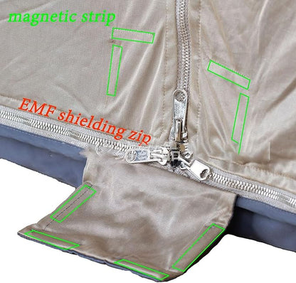 Faraday Fabric Brown Emf Bed Canopy Silver Bed Drapes Mesh Protection Canopy RF Shielding Netting Queen Size