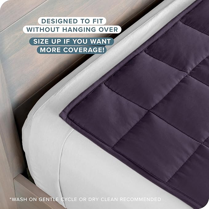 Bare Home Weighted Blanket King Size 30lb (80" x 87") for Adults - All-Natural 100% Cotton - Premium Heavy Blanket Nontoxic Glass Beads (Eggplant, 80"x87")