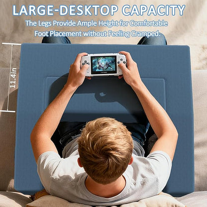Lap Desk Pillow with Removable Cover Adjustable Angle Gaming & Machine Washable Reading Pillow for Adults Multipurpose Laptop Bed Tray with Arms for Working
