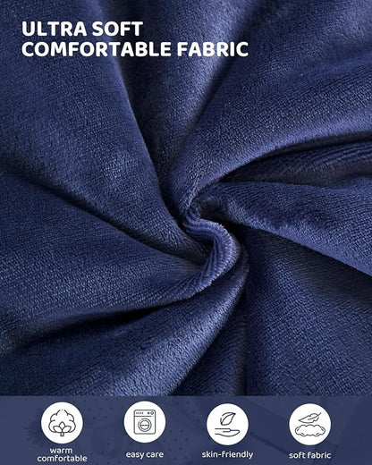 Heated Blanket Electric Blanket Full Size, Super Soft Cozy Upgraded Flannel Heating Blanket with 9 Heating Levels & 1-9 Hours Auto Off, Fast Heat & Overheat Protection, 72" x 84", Blue