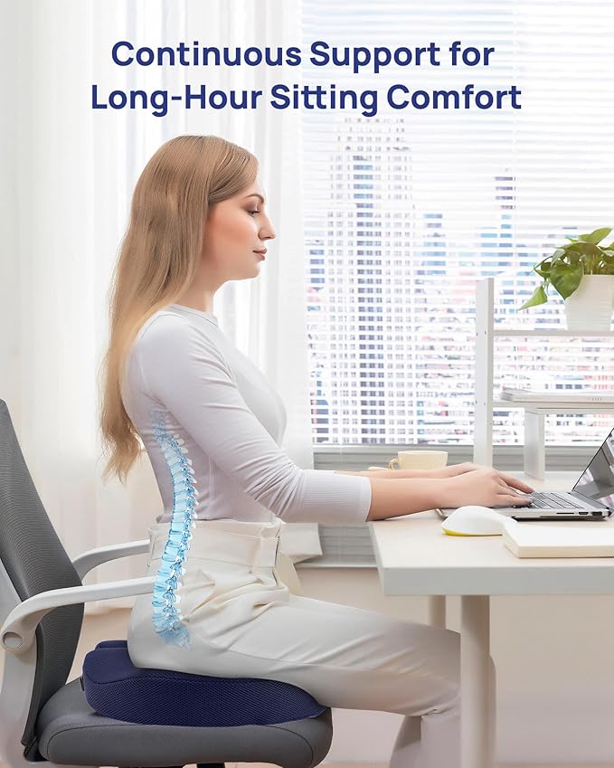 Feagar Donut Pillow Seat Cushion, X Large Memory Foam Hemorrhoid Pillow for Tailbone Pain, Sciatica & Pressure Sores Relief, Adjustable Design for Pregnancy, Postpartum, Surgery Recovery, Office Chair