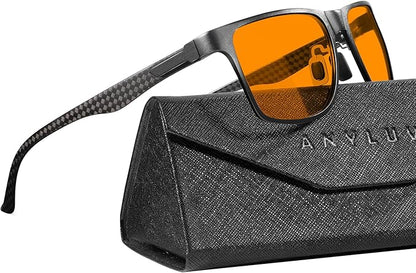 ANYLUV Blue Light Blocking Glasses Men Computer Gaming Glasses Lightweight Al-Mg Metal Anti Eyestrain Eye Protection