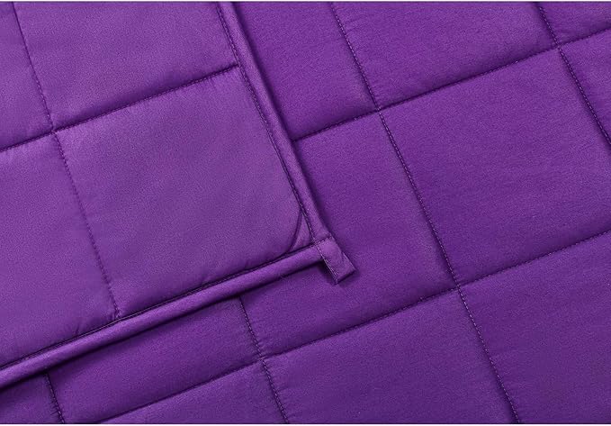 TONGDADA Kids Weighted Blanket | 40''x60'',5lbs | for Child Between 40-62 lbs | Premium Cotton Material with Glass Beads | Violet, 40''x60'' 5lb