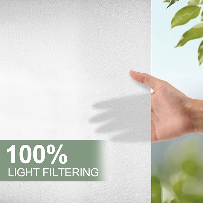 ZSHINE Motorized Window Blinds Over-Size Customize Width (21-114 Inches) Remote Control Wireless and Rechargeable Motor Roller Shades Blinds for Windows(Light Filtering White 82086W)