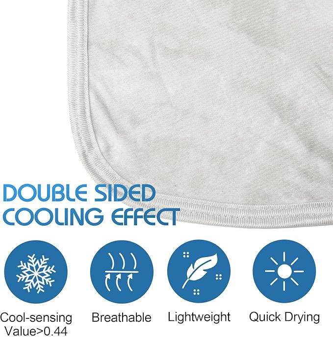 Ailemei Direct Cooling Throw Blanket with Double Sided Cold Effect, Lightweight Breathable Summer Tie Dye Bed Blankets, Transfer Heat to Keep Body Cool for Hot Sleepers Night Sweats, 50“x60”