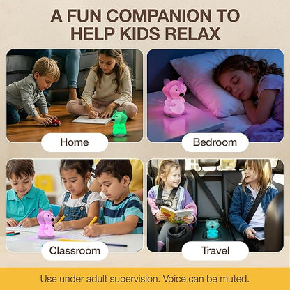 Speaking Breathing Lamp with Guided Meditation & Calming Light | Stress & Anxiety Relief Tool for Adults & Kids | Box Breathing, Sleep, Relaxation & Focus Exercise Device | Self Care Gift