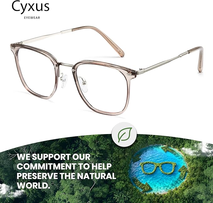 Cyxus Blue Light Glasses for Woman, Fashion Computer Glasses on Office Reduce Eye Strain Anti Migraine for Working Reading