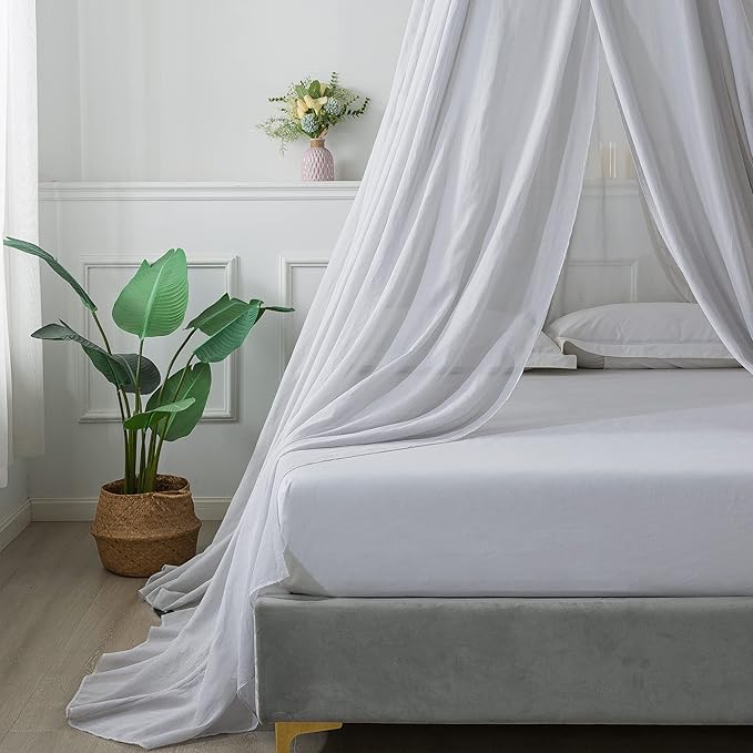 Silver Coated Mesh with Cotton Radiation Protection Canopy, EMF Shielding Bed Net (60x250x1200cm)