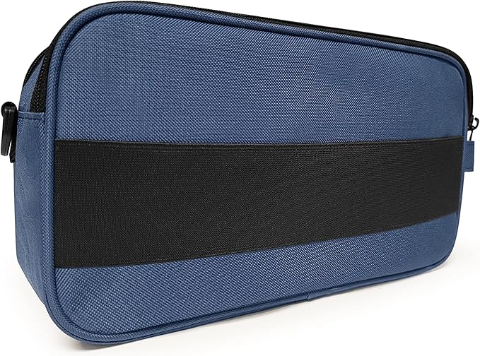 40Winkz Travel Carrying Bag compatible with ResMed AirMini, Portable CPAP Equipment Bag and Supplies Storage Bag with Shoulder Strap, Organizer Carrying Case with Luggage Strap (Navy)