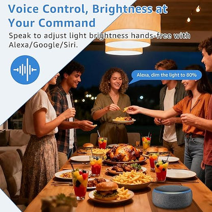 4 Pack Smart LED Dimmer Switch, Single Pole, Neutral Wire Required, Works with Alexa & Google Home, 2.4GHz WiFi Switch No Hub Needed, 150W Max LED/CFL 600W Max Incandescent, ETL/FCC Certified, White