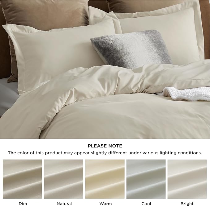 Bedsure Duvet Cover King Size - Only Includes 1 Duvet Cover (104"x90"), Hotel Luxury Soft Double Brushed All Season Bedding for Kids & Adults, Zipper Closure, NO Comforter, Linen