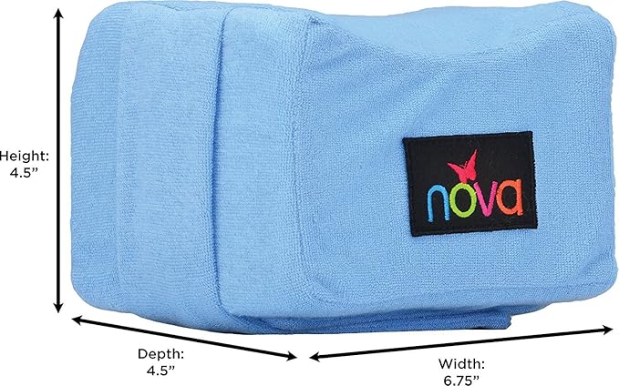 NOVA Leg Spacer Knee Pillow – Orthopedic Foam Knee Support Cushion for Side Sleepers, Pressure Relief for Hips, Legs & Lower Back, Small Size, Soft Terry Cloth Removable Washable Cover