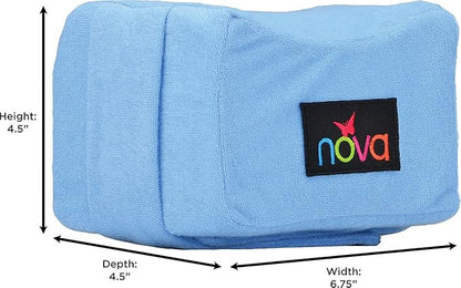 NOVA Leg Spacer Knee Pillow – Orthopedic Foam Knee Support Cushion for Side Sleepers, Pressure Relief for Hips, Legs & Lower Back, Small Size, Soft Terry Cloth Removable Washable Cover