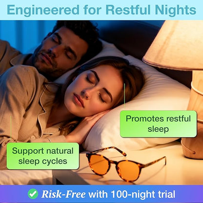 +1.0 +1.5 +2.0 +2.5 Orange Blue Light Blocking Reading Glasses for Better Sleep - Migraine Glasses for Women & Men