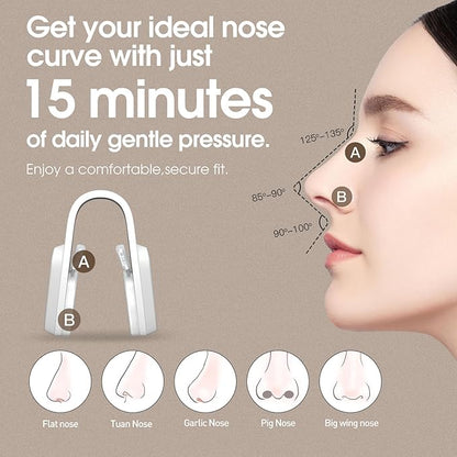Nose Shaper Up Lifting Clip,Intelligent Bridge Shaper for Wide Noses,Pain Free Nose Slimmer Device High Up Tool