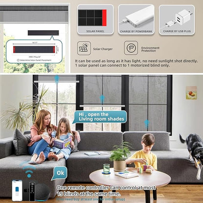 SmartWings Motorized Roller Shades 5% Openness Without Privacy Custom Size, Rechargeable Battery, Works with Matter/Apple HomeKit, Alexa, Thread/Zigbee, Remote Optional, 5% Openness Charcoal Grey