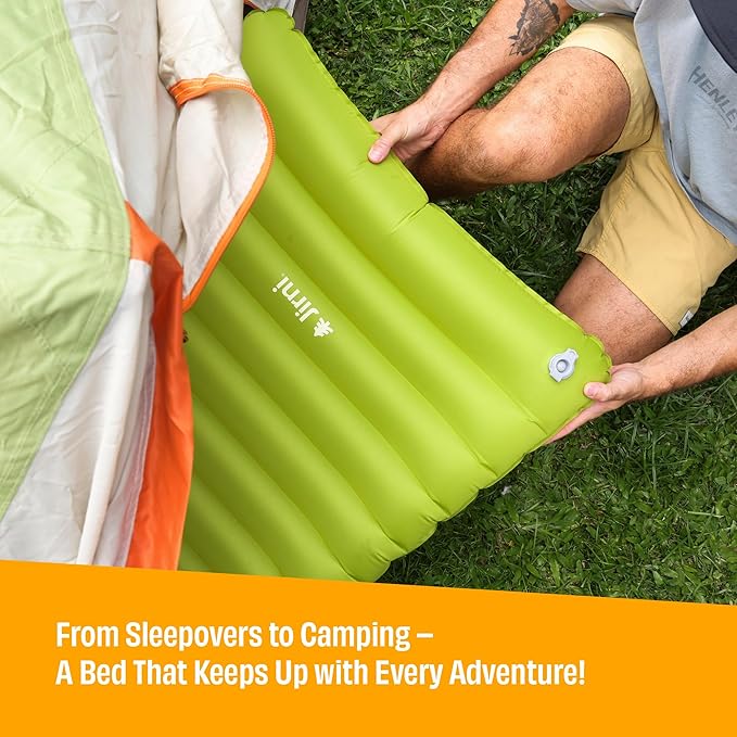 Toddler Camping Sleeping Pad with Pump Sack – Ultralight Kids Travel Mattress Made from Ripstop Nylon, Compact Backpacking Bed for Camping, Vanlife & Travel