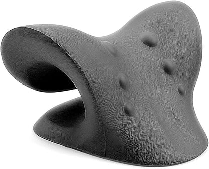 RESTCLOUD Neck and Shoulder Relaxer, Cervical Traction Device for TMJ Pain Relief and Cervical Spine Alignment, Chiropractic Pillow, Neck Stretcher (Black)