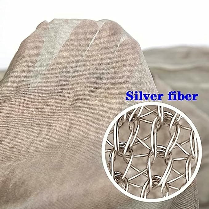 Silver Fiber EMF Shielding Bed Canopy,Blocks Radiation/EMF/WiFi/5G Other RF Attenuation 10MHz-10GHz 35-60dB Breathable Bed Net Canopy Radiation Shielding Rate~/