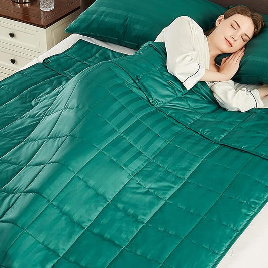 Weighted Blanket King Size (88"x104" 25lbs),Ultra Soft and Cozy Cooling Weighted Blanket King Size for Adult,Heavy Blanket with Machine Washable Soft Blanket, Green