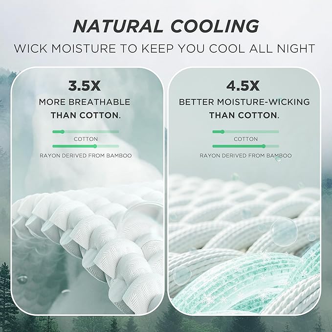 Bedsure Cooling Waffle Queen Size Blanket - Lightweight Cotton Spring Blanket of Rayon Derived from Bamboo for Hot Sleepers, Luxury Throws for Bed, Couch and Sofa, Ivory, 90x90 Inches