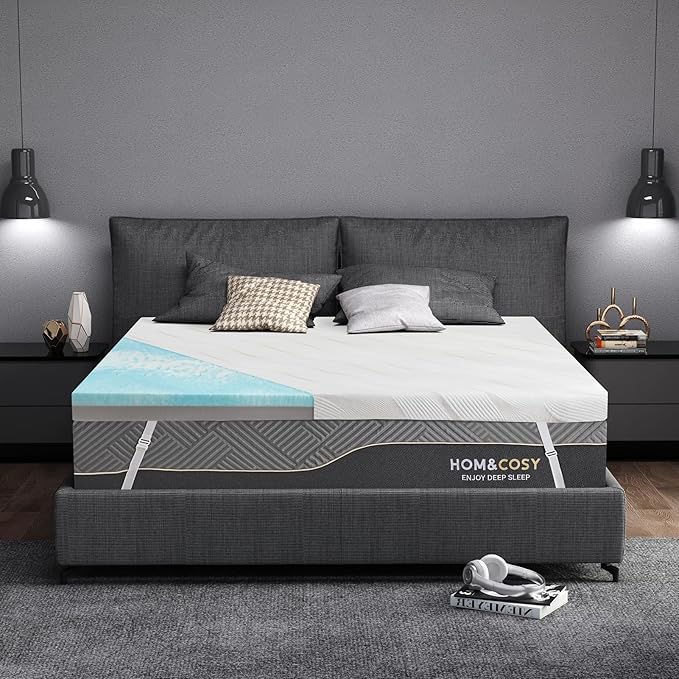 Firm Mattress Topper Full Size 3 Inch, Cooling Gel+Bamboo High Density Memory Foam Mattress Topper with Removable Ice Silk Cover, Firm Bed Topper for Pain Relief, No Smell, CertiPUR-US, 75"x54"