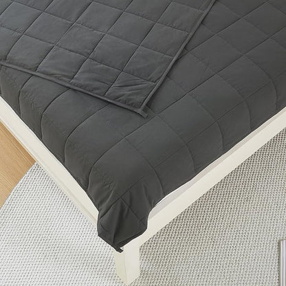 Weighted Blanket for Adults 60"x80" 20 lbs Cooling Blanket for Sleepers, Soft Material Blanket with Premium Glass Beads for All-Season, Grey