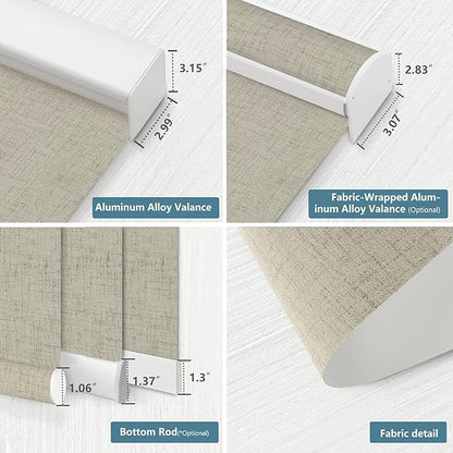 Bringnox Motorized Blinds with Remote,100% Blackout Smart Roller Blinds Compatible with Apple Homekit Google Home and Alexa Via HUB,and Customized (Vigor Sage-10)