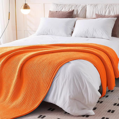 L'AGRATY Knitted Weighted Blanket - 48"x72" 20lbs Cooling Chunky Knit Heavy Blanket for Adults Braided Crochet Throw Thick Cable Yarn Knit Decorative No Beads Evenly Weighted Machine Washable