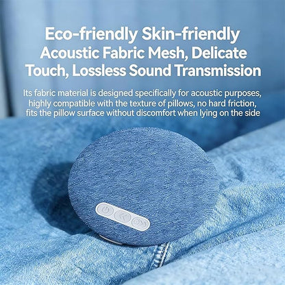 Bluetooth Pillow Speakers for Sleeping 2026 New Wireless White Noise with Timer Stereo Bass Portable Sleep Aid for Adults (Blue)