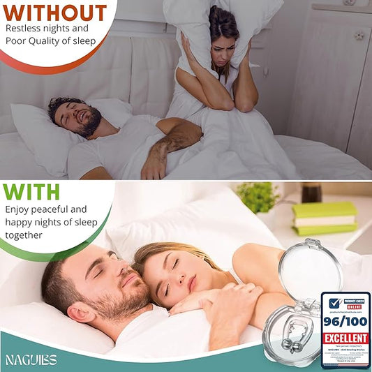 Valentines Day Gift Premium 8 Pack Anti Snoring Devices Snore Stopper Magnet Silicone Nose Clips Efective Snoring Solution Support Breathing Enhance Sleep Experience for Quieter Sleep aid