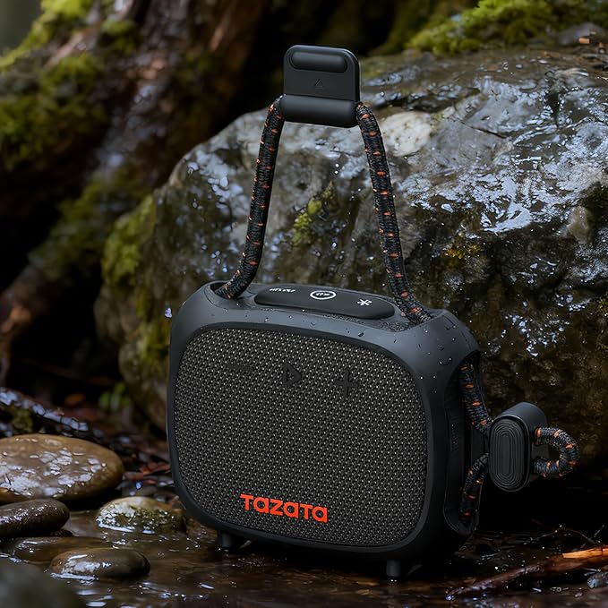 Bike Speakers,IPX7 Waterproof Portable Speaker Bluetooth Wireless with 11H Playtime,TWS Pairing,Built-in Strap for Ebike,Fishing,Shower,Camping,Travel Gift