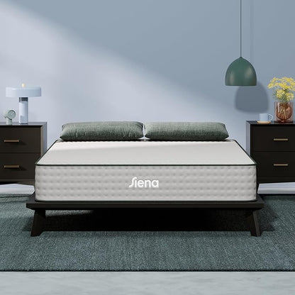 Siena 10” King Hybrid Firm Mattress - Memory Foam & Innerspring System - 180 Night Trial - Premium Pressure-Relieving Layers - 10 Year Warranty - Mattress in a Box - CertiPUR-US Certified