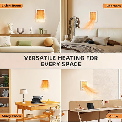Electric Wall Heater Complete Unit with Thermostat for Indoor Use (Model: CSC152TW, Part: 67506), 5120/3840 BTU, 240/208 Volt, 1500/1125 Watt, White
