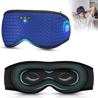 3D Sleep Mask with Bluetooth Headphones, Sleeping Headphones for Side Sleepers, Zero Eye Pressure, Adjustable Sleep Eye Mask, Ultra-Thin Stereo Speakers Perfect for Sleeping-Peacock Blue (Z-Dark Blue)