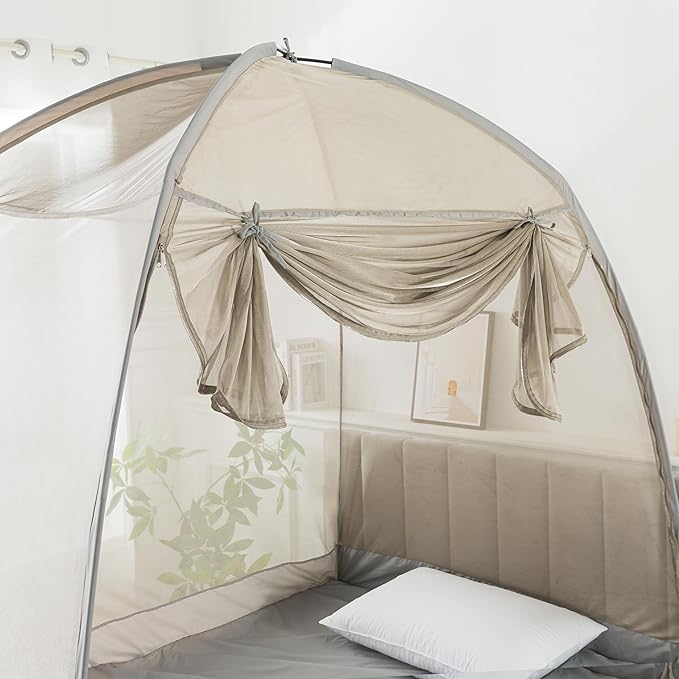 Silver Coated Mesh Anti Radiation Bed Tent for Kids, EMF Protection Mosquite Net, Twin XL Size, (1pks, L205xW100xH160cm) (Twin XL(L205xW100xH160cm))