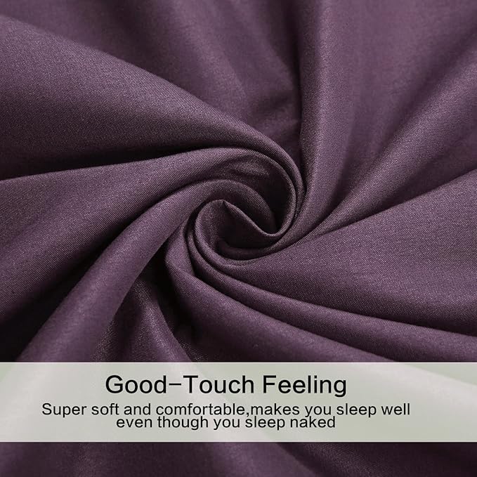4 Piece Bed Sheets Set (Full,Purple) 1 Flat Sheet,1 Fitted Sheet and 2 Pillow Cases,Brushed Microfiber Luxury Bedding with Deep Pockets