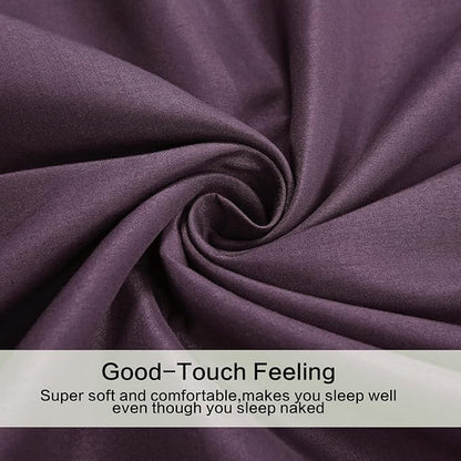 4 Piece Bed Sheets Set (Full,Purple) 1 Flat Sheet,1 Fitted Sheet and 2 Pillow Cases,Brushed Microfiber Luxury Bedding with Deep Pockets