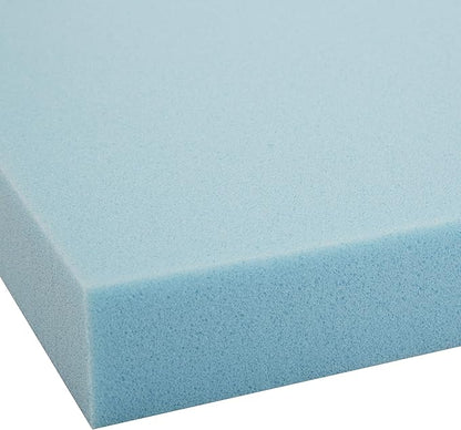 Amazon Basics Queen Cooling Gel-Infused Memory Foam Mattress Topper for Better Sleep, CertiPUR-US Certified, 2 inches, Blue