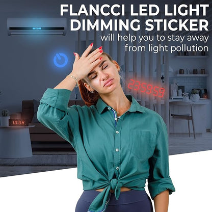 FLANCCI LED Light Blocking Stickers, Light Dimming Stickers, (2 Sheets) Dimming Sheets (2 Sheets 80%)